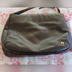 Etienne Aigner Vintage Dark Brown Shoulder Bag
